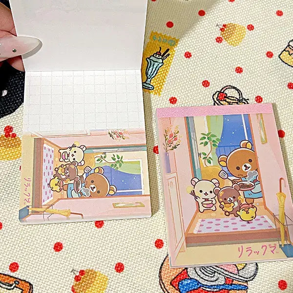 [BUNJANG] San-X Rilakkuma Mini Memo Pad / [산엑스] 리락쿠마 요리 미니 메모지 (1매) 80장 다꾸 떡메