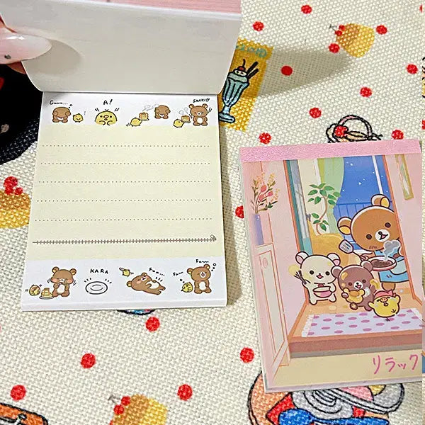 [BUNJANG] San-X Rilakkuma Mini Memo Pad / [산엑스] 리락쿠마 요리 미니 메모지 (1매) 80장 다꾸 떡메