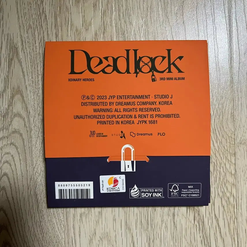 [BUNJANG] Xdinary Heroes Deadlock Junhan Version Album / 엑스디너리 히어로즈 데드락 준한버전 (포카x)