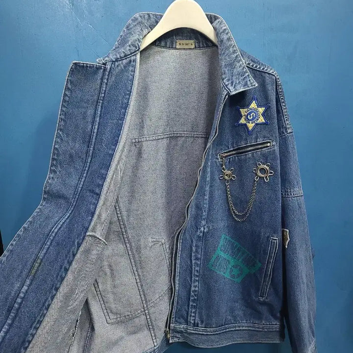 [BUNJANG] Saratime Vintage Old School Denim Jacket / 일본빈티지 올드스쿨 데님자켓