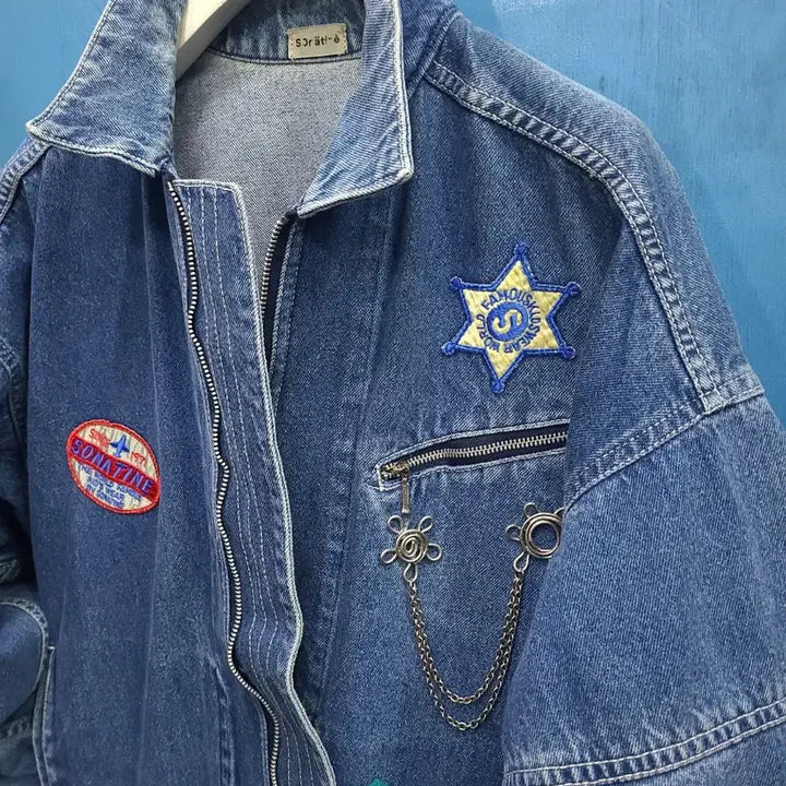 [BUNJANG] Saratime Vintage Old School Denim Jacket / 일본빈티지 올드스쿨 데님자켓