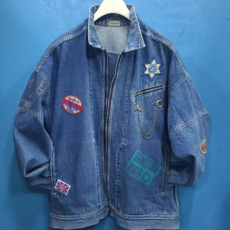 [BUNJANG] Saratime Vintage Old School Denim Jacket / 일본빈티지 올드스쿨 데님자켓