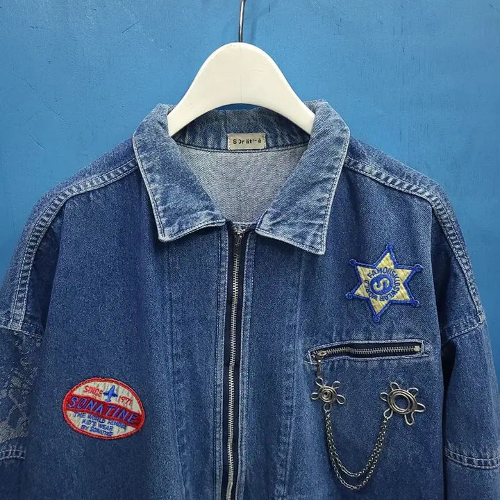 [BUNJANG] Saratime Vintage Old School Denim Jacket / 일본빈티지 올드스쿨 데님자켓