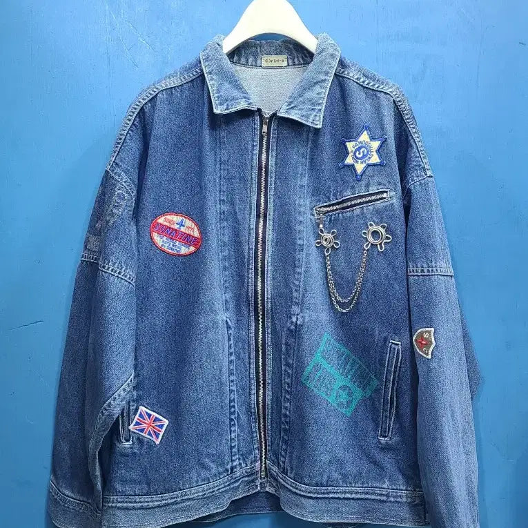 [BUNJANG] Saratime Vintage Old School Denim Jacket / 일본빈티지 올드스쿨 데님자켓