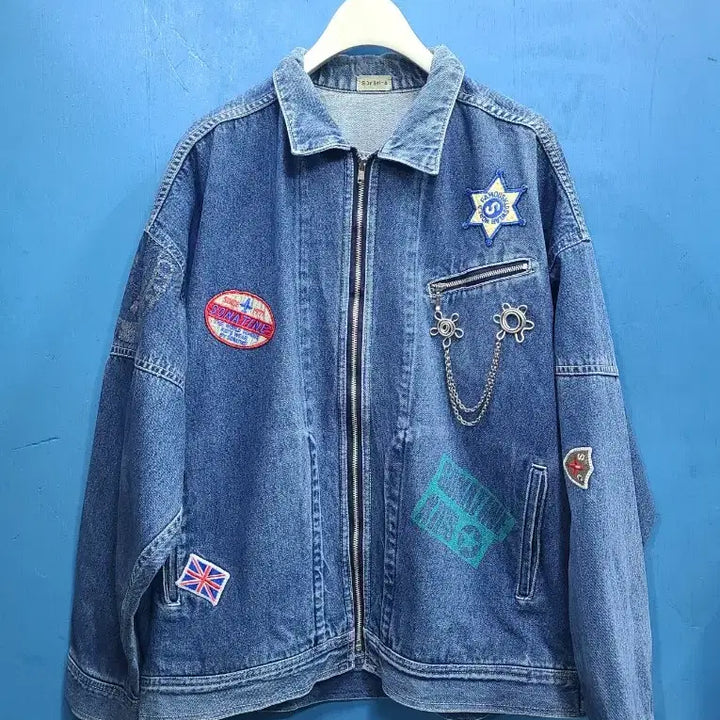 [BUNJANG] Saratime Vintage Old School Denim Jacket / 일본빈티지 올드스쿨 데님자켓