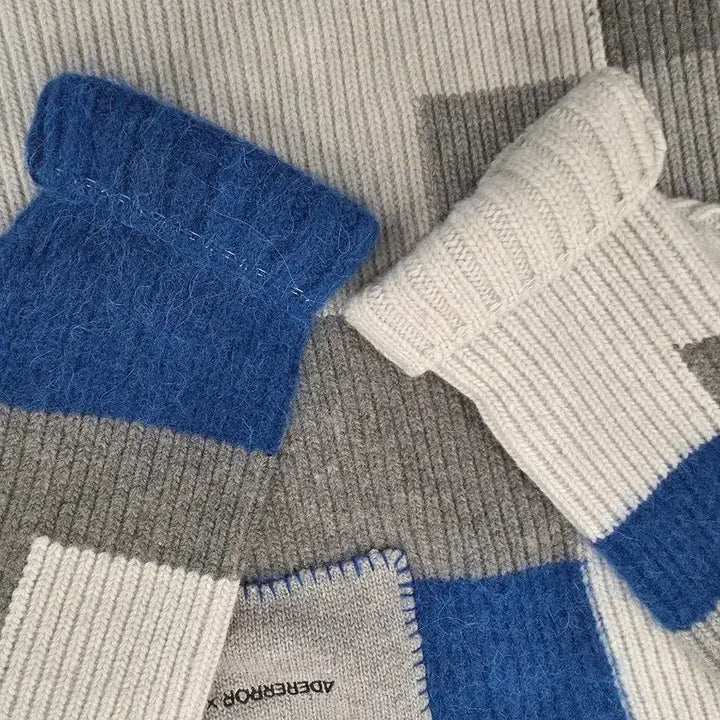 [BUNJANG] ZARA x ADERERROR Patchwork Oversized Knit Sweater / 자라 x 아더에러 패치워크 오버사이즈 니트 s-m