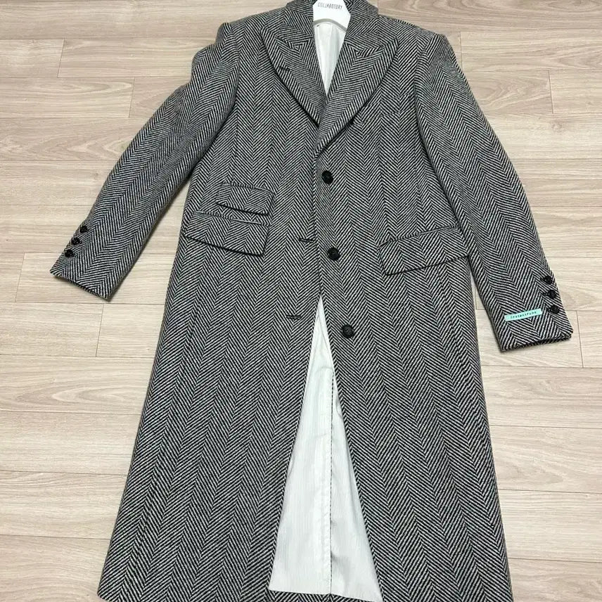 [BUNJANG] InstantFunk Herringbone Single Long Coat / 인스턴트펑크 헤링본 싱글 롱코트