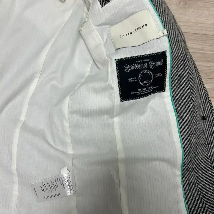 [BUNJANG] InstantFunk Herringbone Single Long Coat / 인스턴트펑크 헤링본 싱글 롱코트