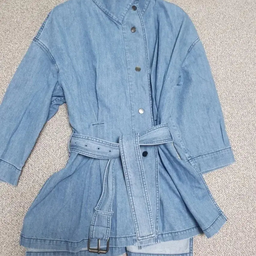 [BUNJANG] Time Belted Denim Jacket / 타임 벨티드청자켓