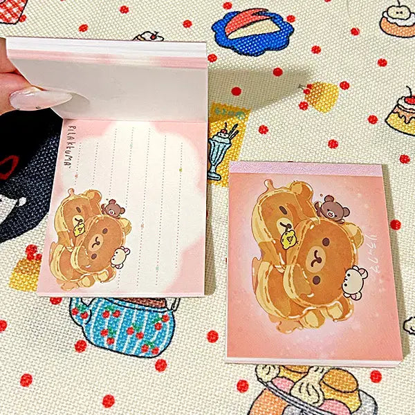 [BUNJANG] San-X Rilakkuma Pancake Mini Memo Pad / [산엑스] 리락쿠마 핫케이크 미니 메모지 (1매) 80장 다꾸 떡메