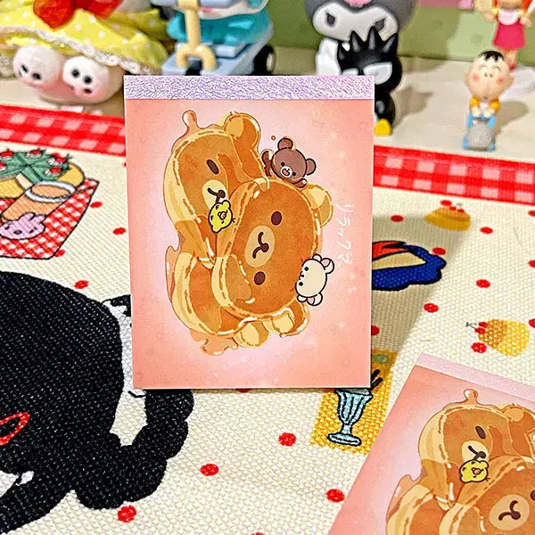 [BUNJANG] San-X Rilakkuma Pancake Mini Memo Pad / [산엑스] 리락쿠마 핫케이크 미니 메모지 (1매) 80장 다꾸 떡메