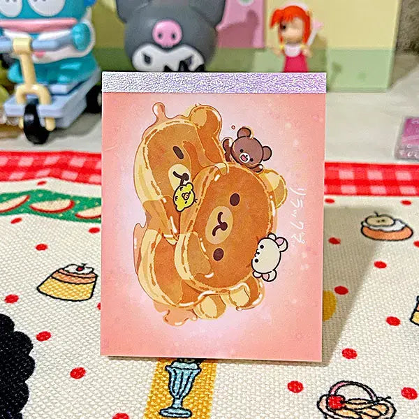 [BUNJANG] San-X Rilakkuma Pancake Mini Memo Pad / [산엑스] 리락쿠마 핫케이크 미니 메모지 (1매) 80장 다꾸 떡메