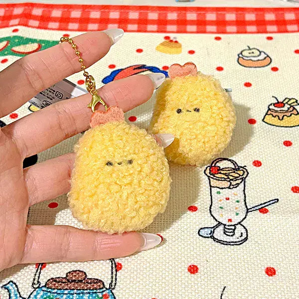 [BUNJANG] Mini Fried Food Keychain / 미니 튀김 인형 키링 (1매) 키홀더 귀여운
