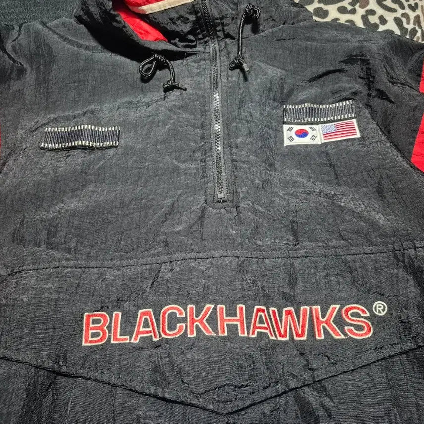 [BUNJANG] Starter NHL Blackhawks Half-Zip Anorak XL / 90&