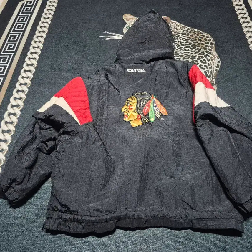 [BUNJANG] Starter NHL Blackhawks Half-Zip Anorak XL / 90&