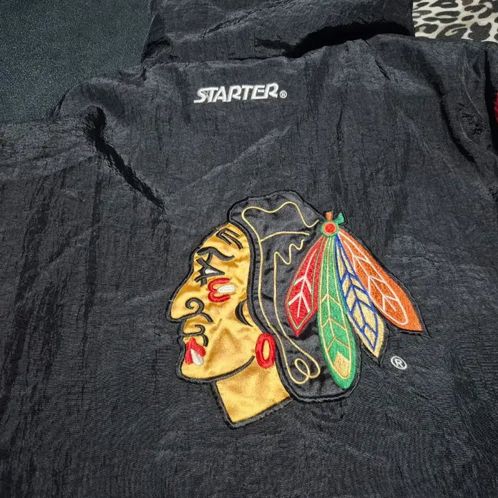 [BUNJANG] Starter NHL Blackhawks Half-Zip Anorak XL / 90&