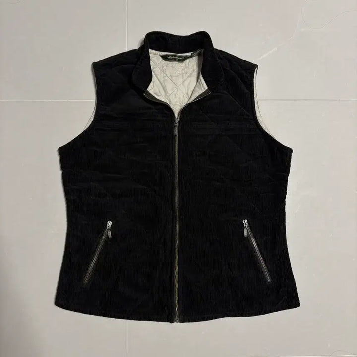 [BUNJANG] Eddie Bauer Corduroy Quilted Vest / 정품 에디바우어 코듀로이 퀼팅 조끼 집업 베스트