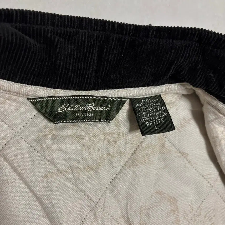 [BUNJANG] Eddie Bauer Corduroy Quilted Vest / 정품 에디바우어 코듀로이 퀼팅 조끼 집업 베스트