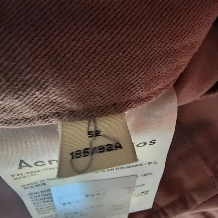 [BUNJANG] Acne Studios Cotton Slacks Blush Pink / 52) 아크네 코튼 슬랙스 블러쉬핑크