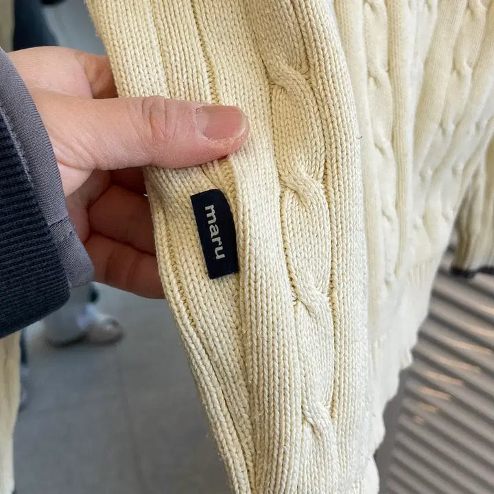 [BUNJANG] MARU Cable Knit Top / 마루 꽈배기 니트 S(90) MARU Cable Knit Top