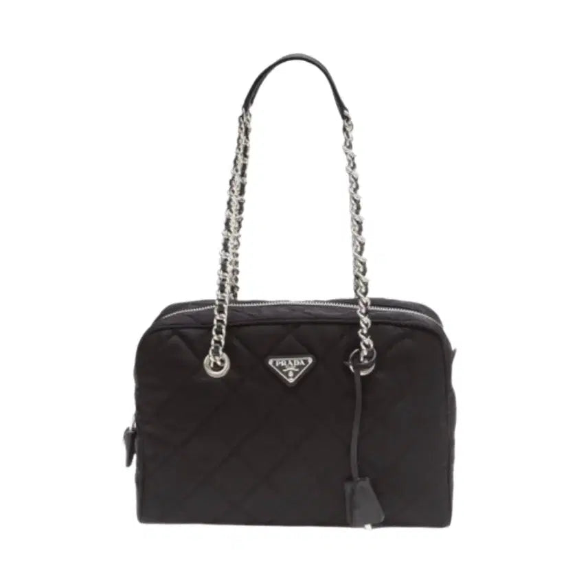 [BUNJANG] Prada Quilted Nylon Chain Shoulder Bag / PRADA 프라다 포코노 나일론 퀼팅 체인 숄더백 블랙 급처