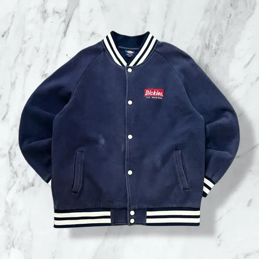 [BUNJANG] Dickies Old School Navy Varsity Jacket / 디키즈 올드스쿨 네이비 바시티 자켓