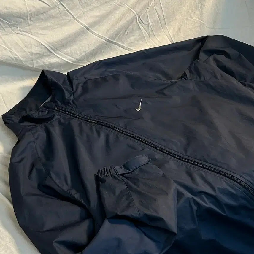 [BUNJANG] Nike Old School Navy Windbreaker Jacket / 나이키 올드스쿨 네이비 바람막이 자켓