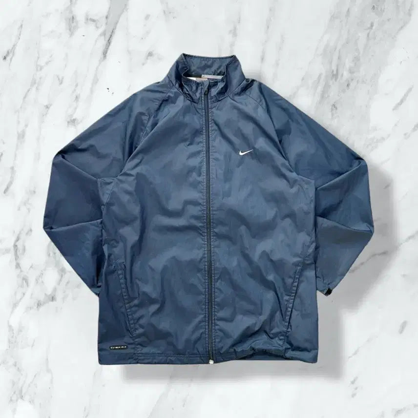 [BUNJANG] Nike Old School Navy Windbreaker Jacket / 나이키 올드스쿨 네이비 바람막이 자켓