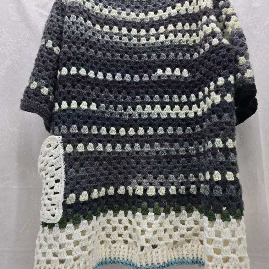 [BUNJANG] Handmade Crochet Top / 핸드메이드 크로셰 뜨개 반팔 상의