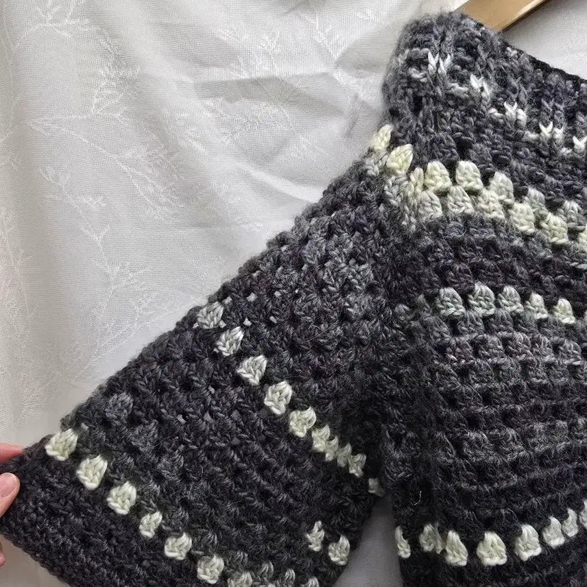 [BUNJANG] Handmade Crochet Top / 핸드메이드 크로셰 뜨개 반팔 상의