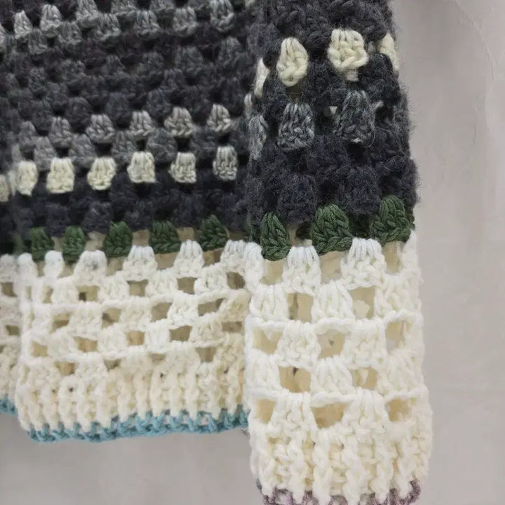 [BUNJANG] Handmade Crochet Top / 핸드메이드 크로셰 뜨개 반팔 상의