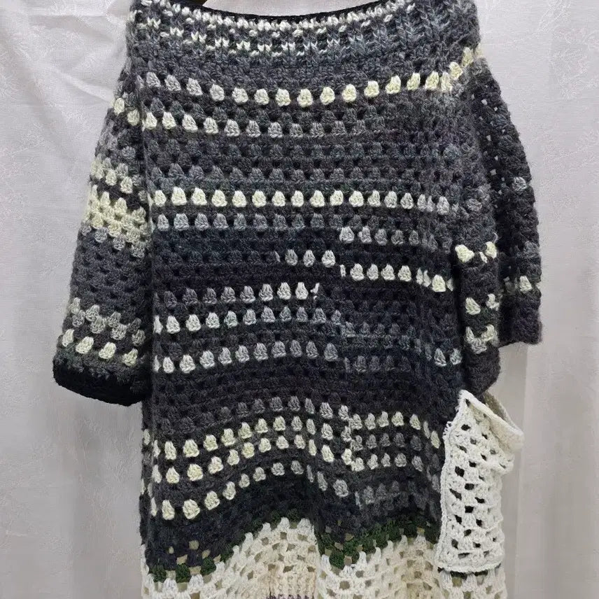 [BUNJANG] Handmade Crochet Top / 핸드메이드 크로셰 뜨개 반팔 상의