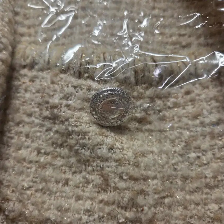 [BUNJANG] SYSTEM Beige Tweed Long Jacket / 한섬 SYSTEM 시스템 베이지 트위드 롱 자켓