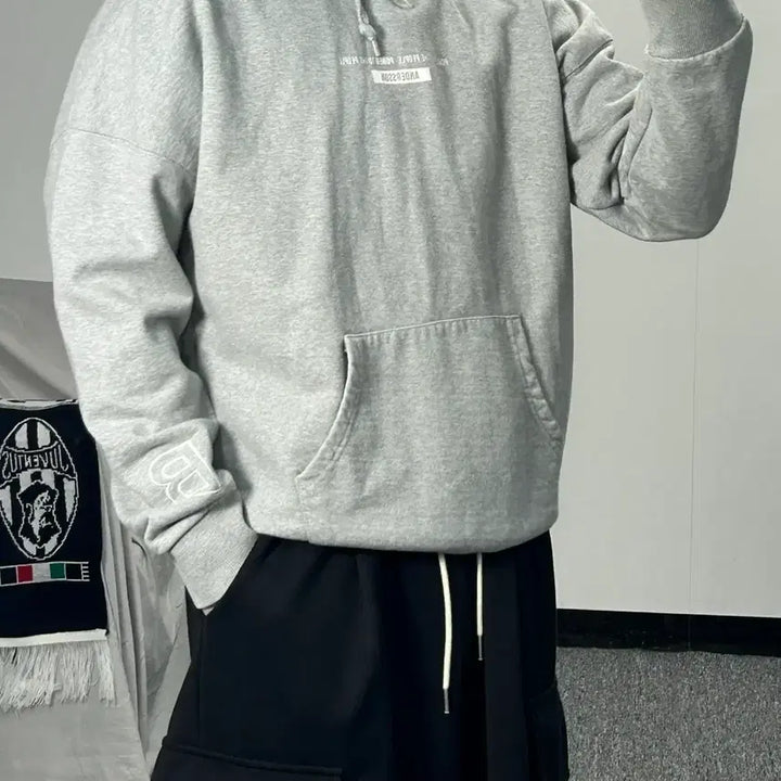 [BUNJANG] Andersson Bell Big Logo Hoodie / 엔더슨벨 빅로고 그레이 후드티