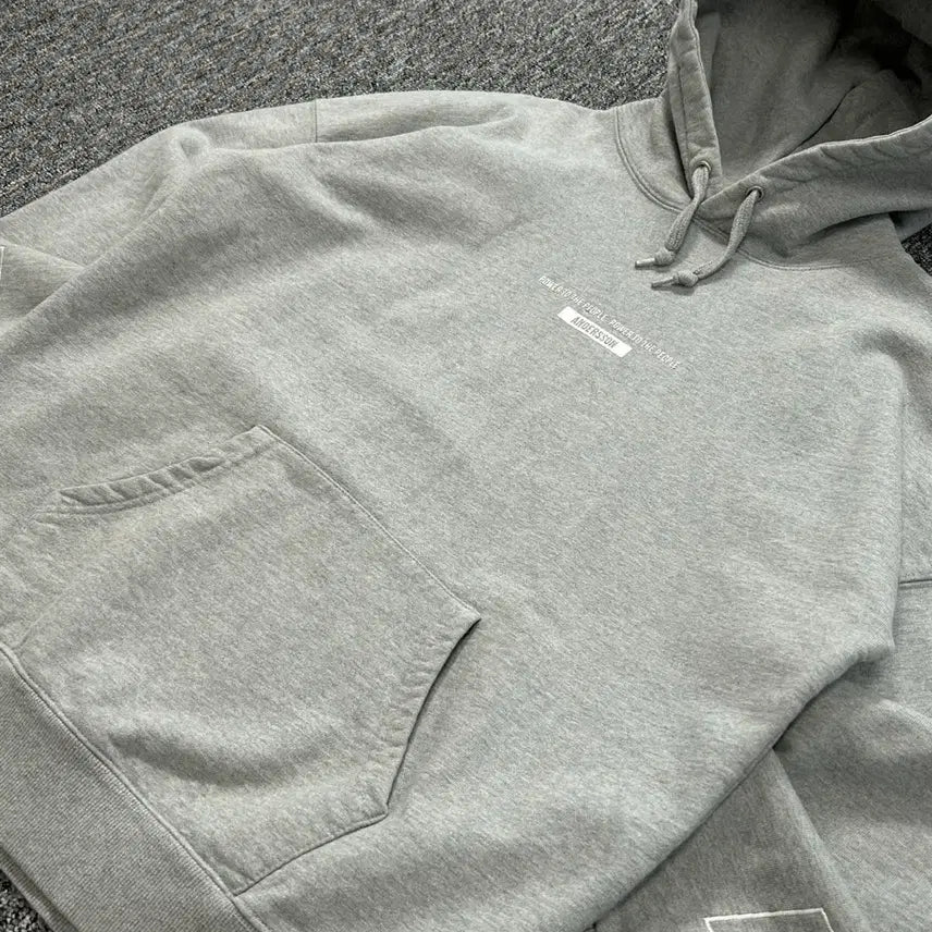 [BUNJANG] Andersson Bell Big Logo Hoodie / 엔더슨벨 빅로고 그레이 후드티