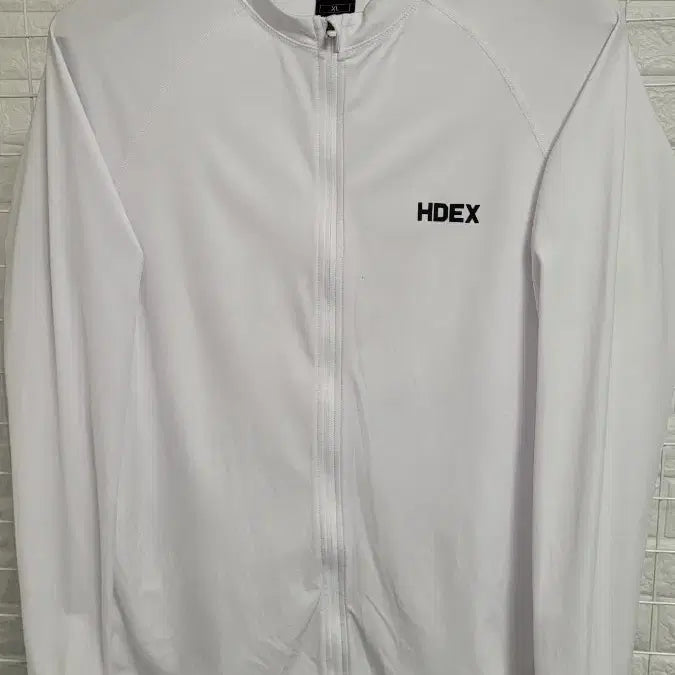 [BUNJANG] HDEX White UPF Zip-up Jacket XL / [105]HDEX에이치덱스 화이트 스포츠웨어기능성스판 UPF집업자켓 XL