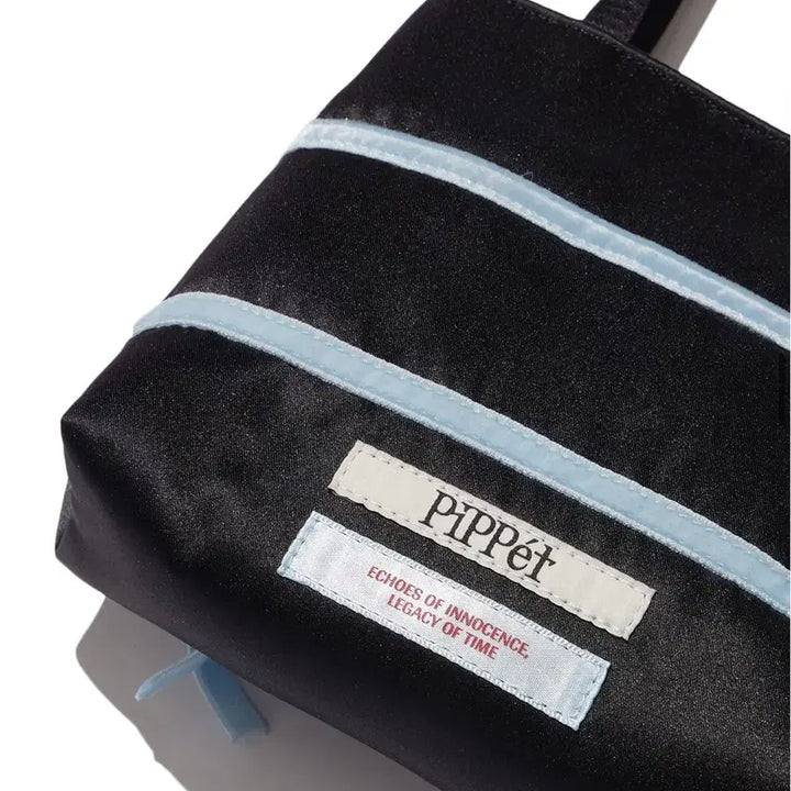 [BUNJANG] 핍펫 pippet 토트백 Ribbon Silk Bag (black) / 핍펫 pippet 토트백 Ribbon Silk Bag (black)