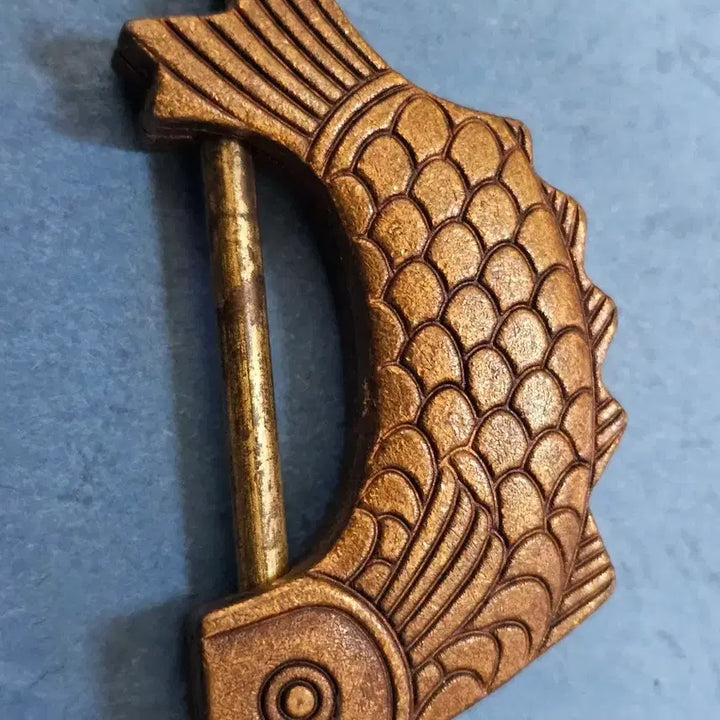 [BUNJANG] Traditional Fish-Shaped Lock with Key and Tassel / 전통 자물쇠 물고기모양 열쇠 + 술장식