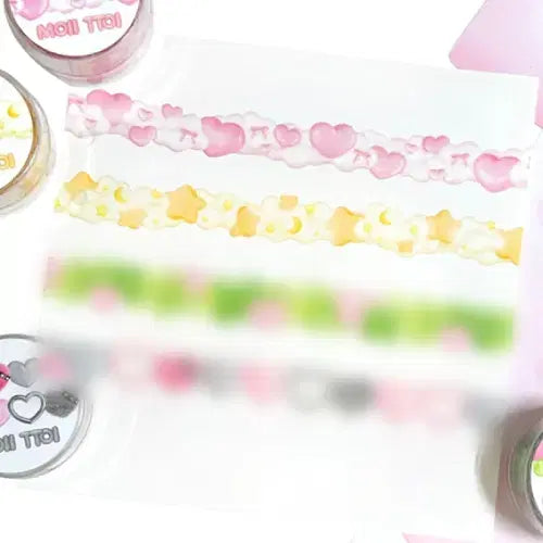 [BUNJANG] Moitoi Die-cut Washi Tape Set / 모이또이 다이컷마테 4종