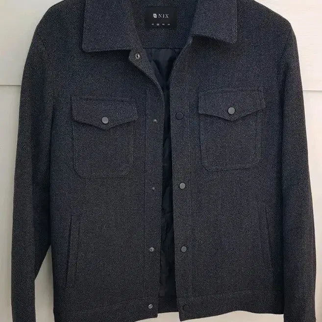 [BUNJANG] NIX Herringbone Charcoal Jacket 100 / NIX 헤링본 차콜 자켓100