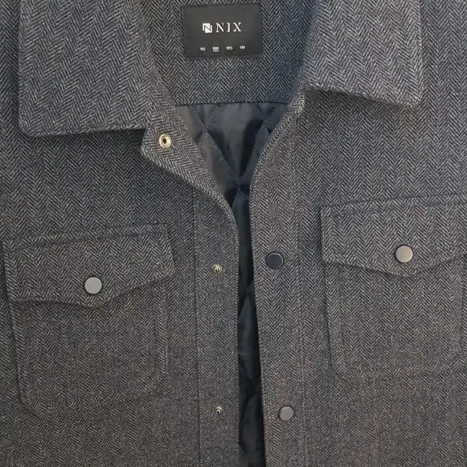 [BUNJANG] NIX Herringbone Charcoal Jacket 100 / NIX 헤링본 차콜 자켓100