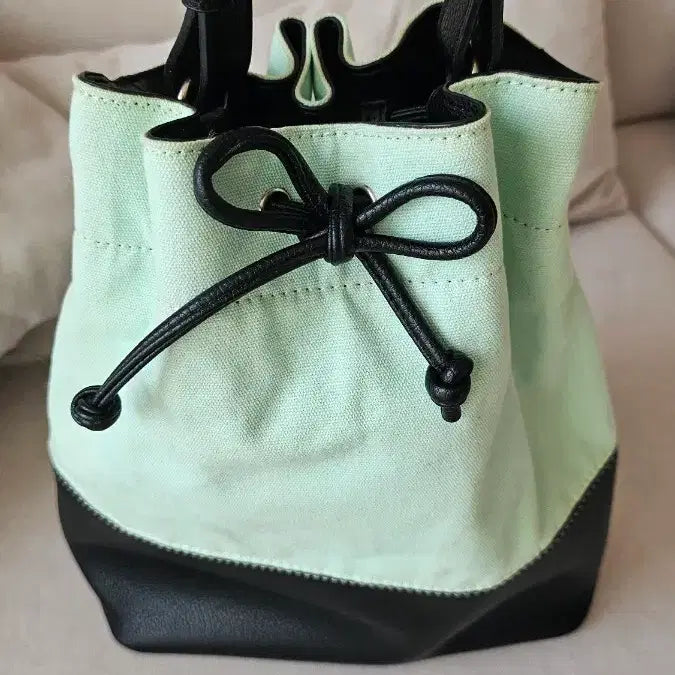 [BUNJANG] Canvas Combo Shoulder Bag Mint / (새상품) 캔버스 콤비 숄더백 민트