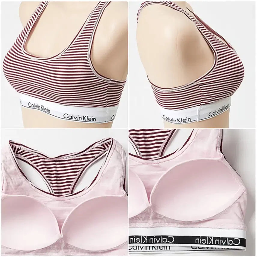 [BUNJANG] Calvin Klein Striped Bra Top / 택달린새상품) 캘빈클라인 스트라이프 브라탑