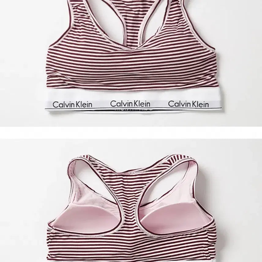 [BUNJANG] Calvin Klein Striped Bra Top / 택달린새상품) 캘빈클라인 스트라이프 브라탑