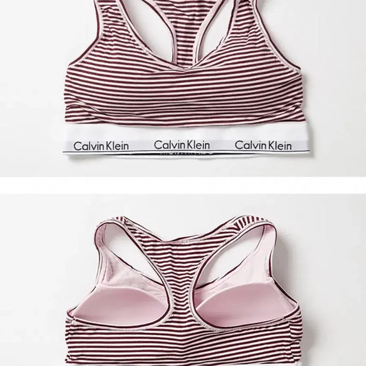 [BUNJANG] Calvin Klein Striped Bra Top / 택달린새상품) 캘빈클라인 스트라이프 브라탑
