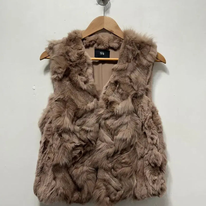 [BUNJANG] SI Faux Mink Vest Brown Women&