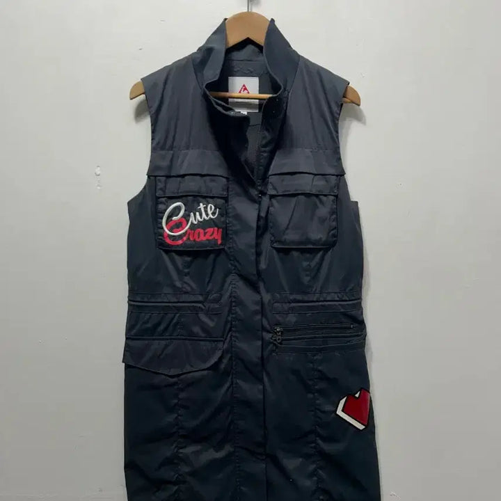[BUNJANG] Le Coq Sportif Black Long Vest Padded Jacket (S) / 르꼬끄 블랙 롱 조끼 패딩 Cute Crazy S사이즈