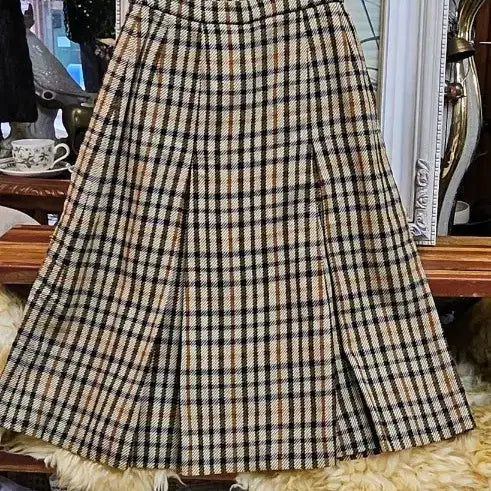 [BUNJANG] Daks Checkered Long Skirt - Vintage Style / 닥스체크모  스커트 빈티지 스타일