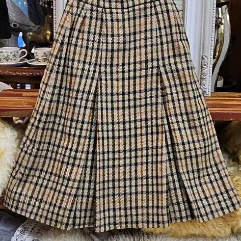 [BUNJANG] Daks Checkered Long Skirt - Vintage Style / 닥스체크모  스커트 빈티지 스타일