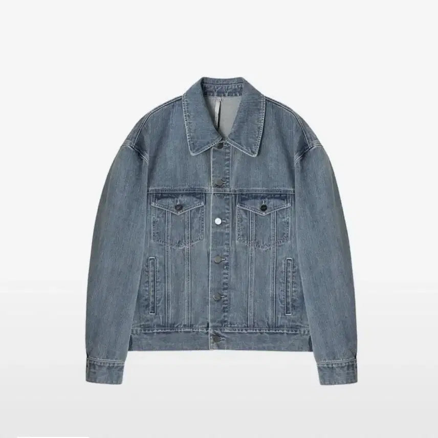 [BUNJANG] NOIR Oversized Crop Denim Jacket (Blue) / (0회착용,선착순 판매)노이어- 오버핏 크롭 데님 자켓 (블루)